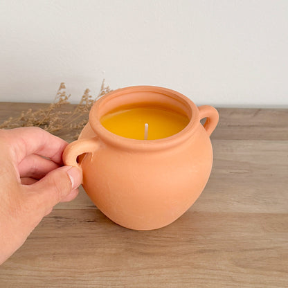 Terracotta Citronella Candle – Natural Insect Repellent Garden Candle