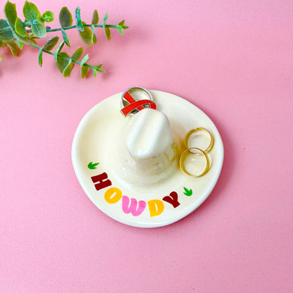 Cowboy Hat Trinket Tray – Western Jewellery Dish and Catchall Tray