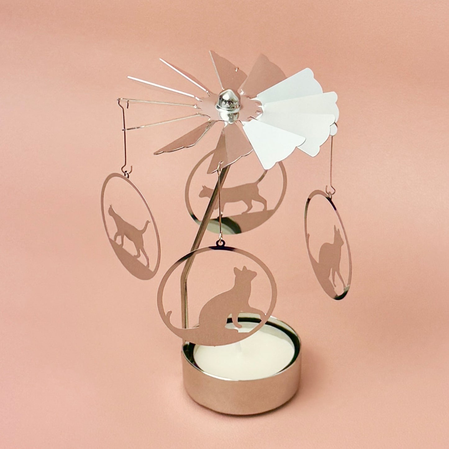 Cat Tealight Holder - Spinning Tealight Carousel