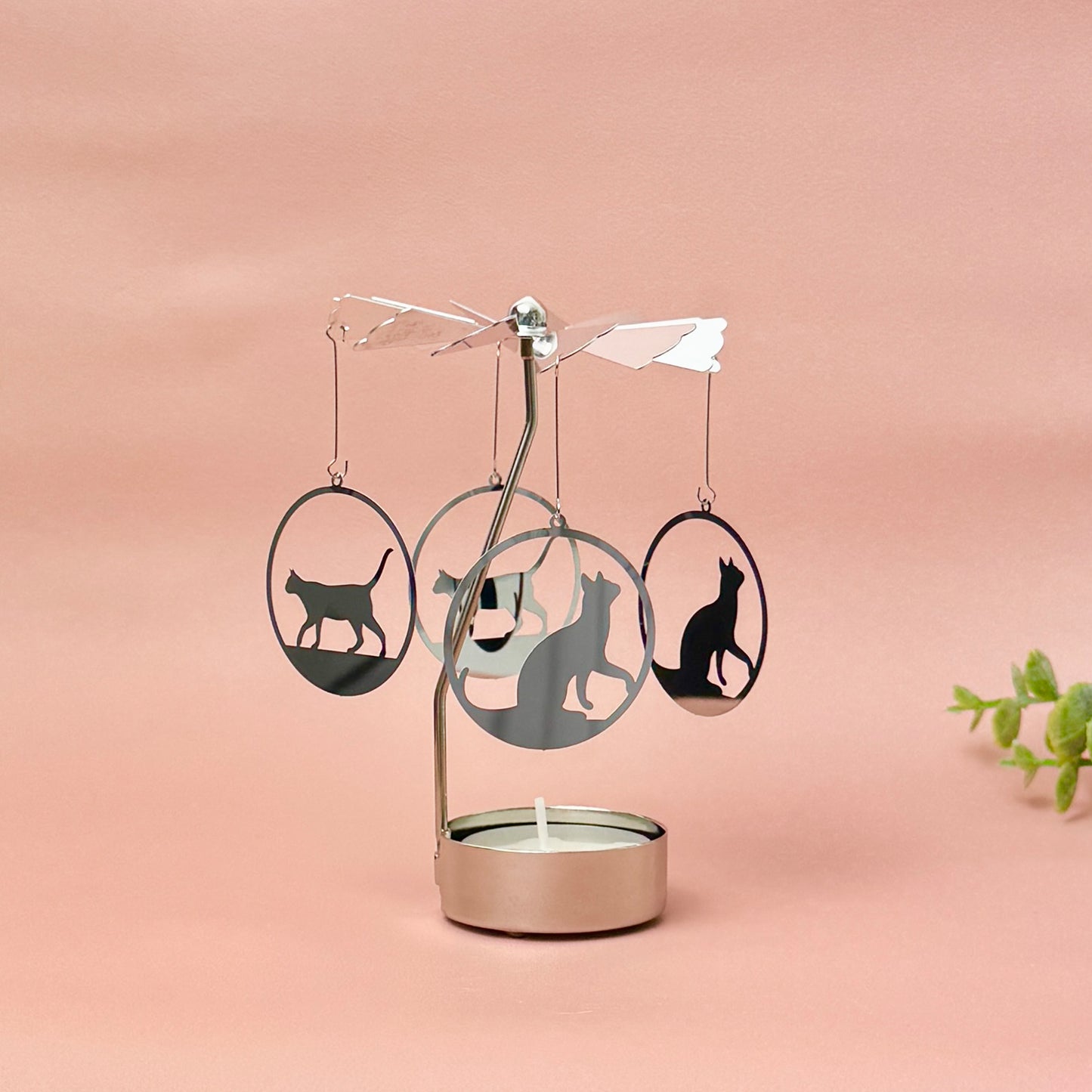 Cat Tealight Holder - Spinning Tealight Carousel