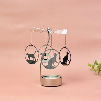 Cat Tealight Holder - Spinning Tealight Carousel