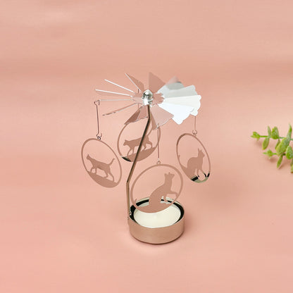 Cat Tealight Holder - Spinning Tealight Carousel