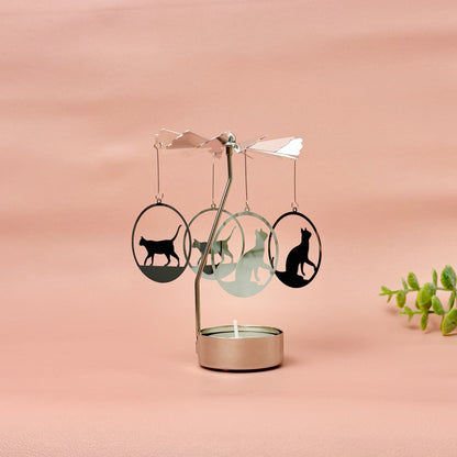 Cat Tealight Holder - Spinning Tealight Carousel