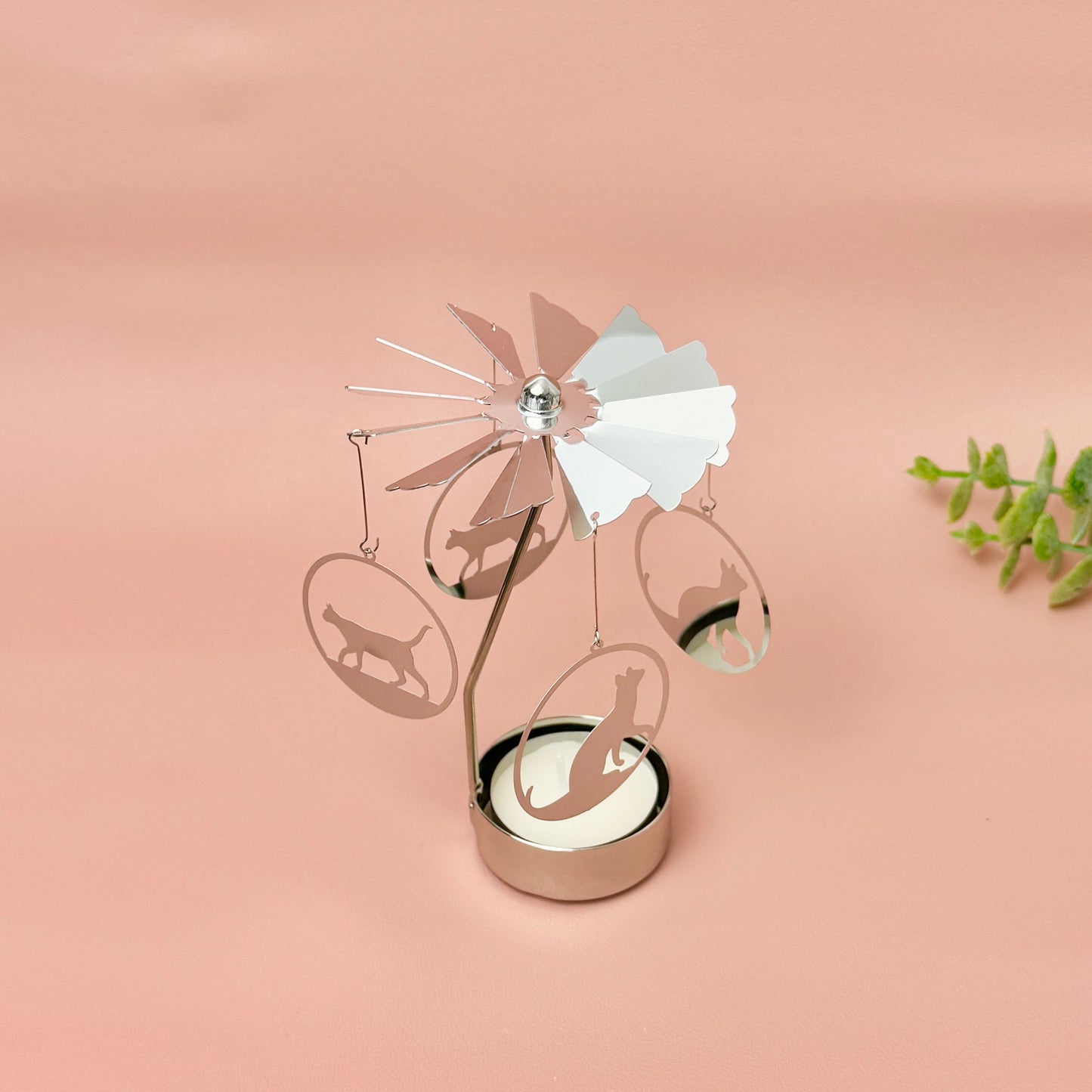 Cat Tealight Holder - Spinning Tealight Carousel