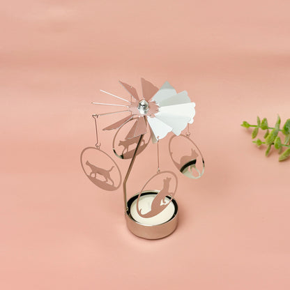 Cat Tealight Holder - Spinning Tealight Carousel
