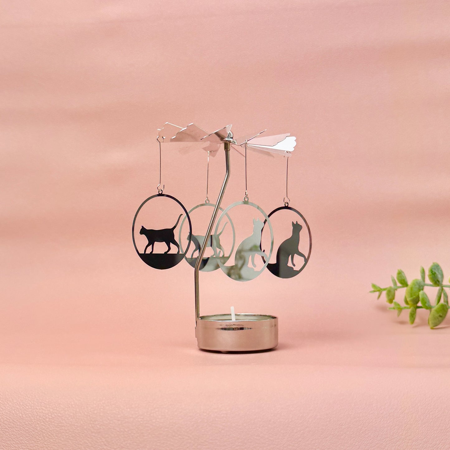 Cat Tealight Holder - Spinning Tealight Carousel