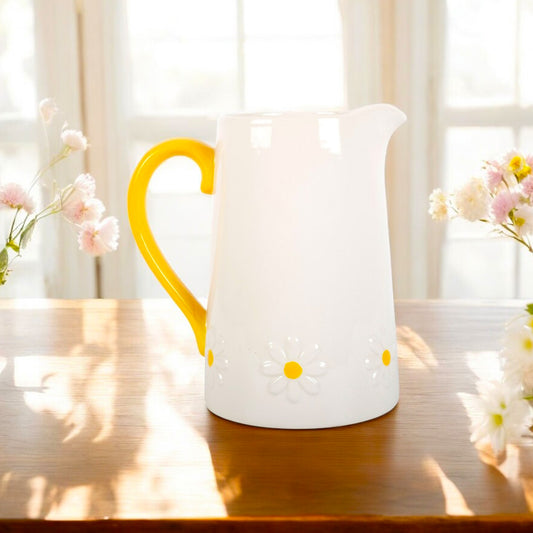 Daisy Flower Jug Vase - Spring Flower Vase - Gifts for Mum