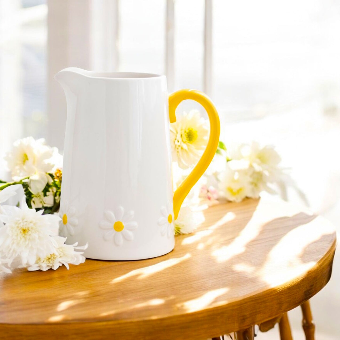 Daisy Flower Jug Vase - Spring Flower Vase - Gifts for Mum