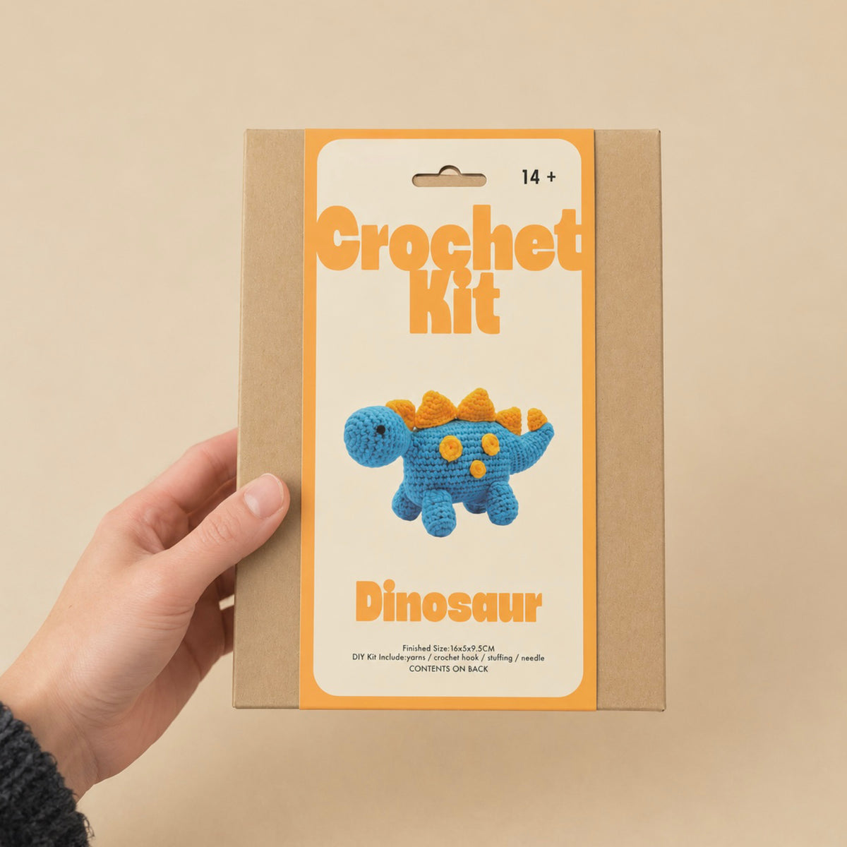 Dinosaur Crochet Kit - Crochet DIY Gift Set