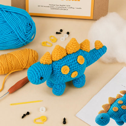 Dinosaur Crochet Kit - Crochet DIY Gift Set