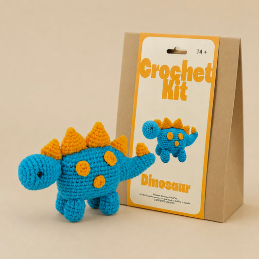 Dinosaur Crochet Kit - Crochet DIY Gift Set