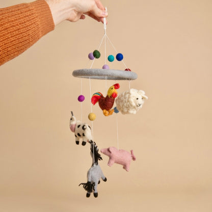 Handmade Felt Baby Cot Mobiles – Colourful Nursery Décor & Newborn Gift