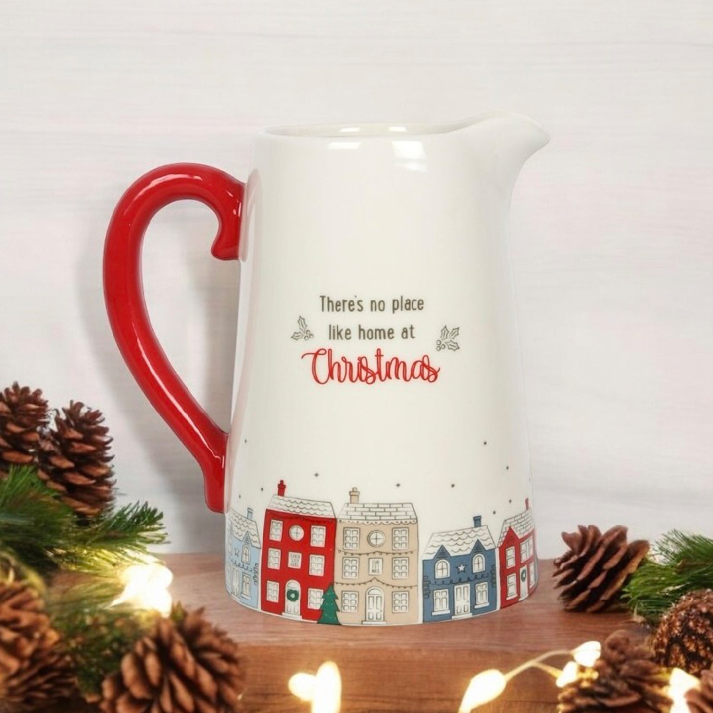 Christmas Flower Jug - Christmas Decor Flower Vase Jug - Christmas Homeware