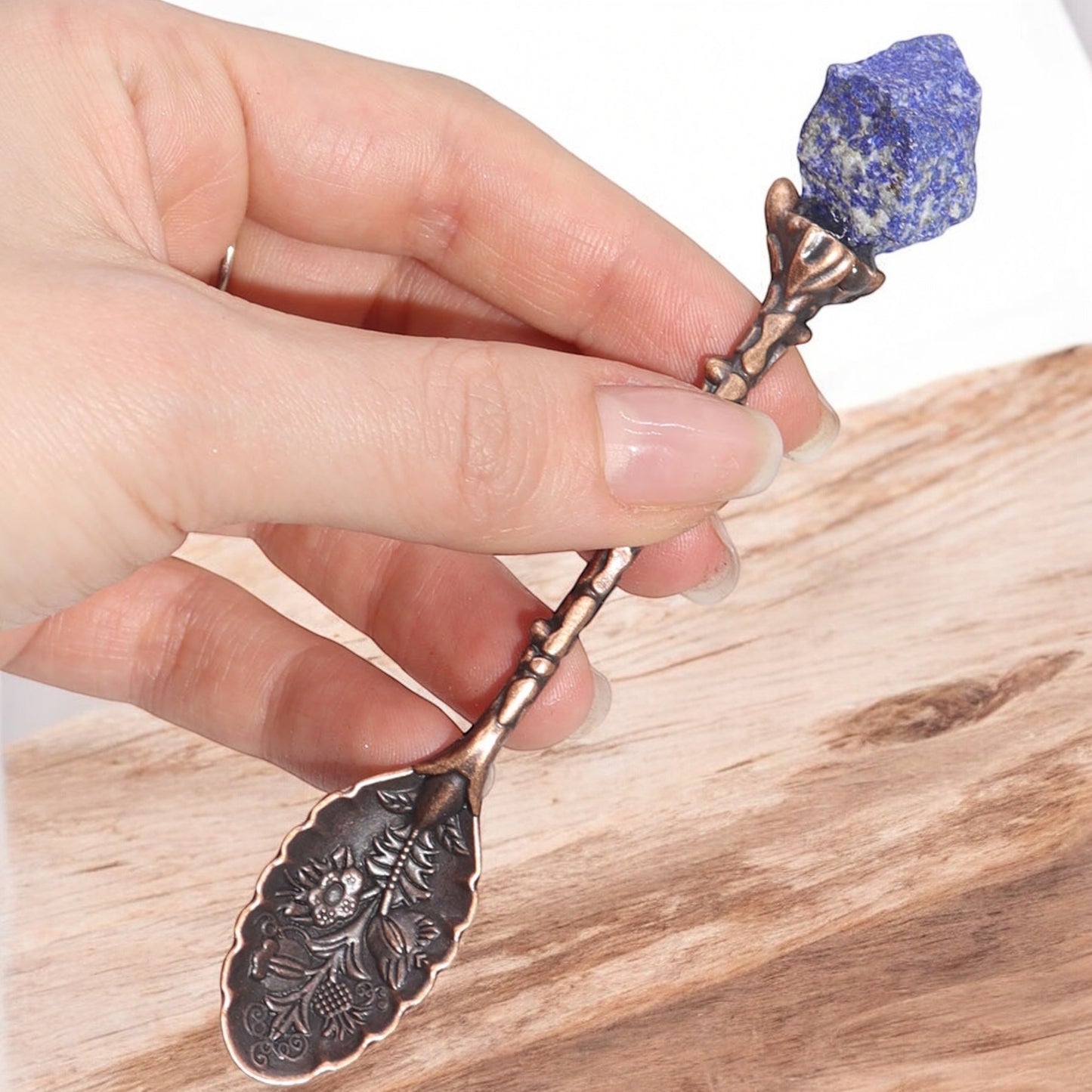 Victorian Crystal Gemstone Spoon Set – Decorative Metal Spoons