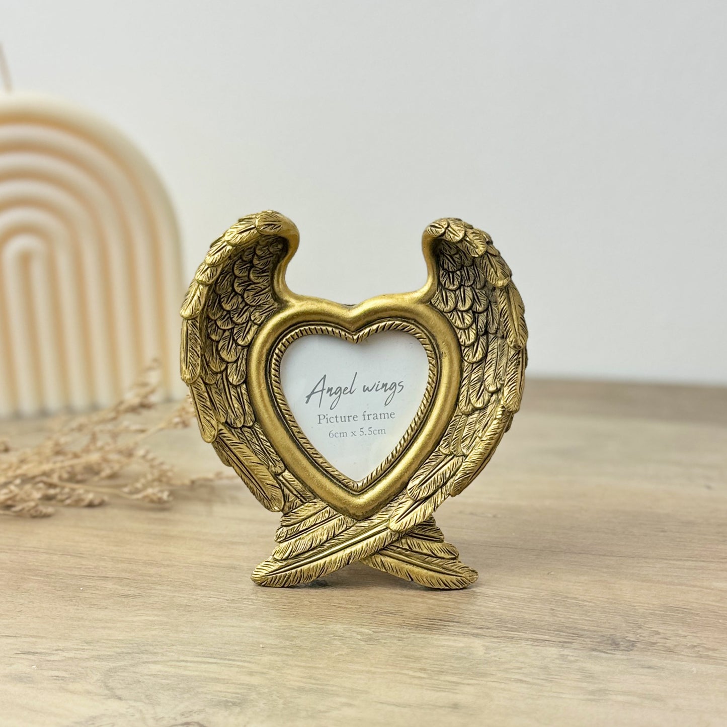 Gold Angel Wings Photo Frame - Gold Picture Frame - Remembrance Gift - Christening Gift