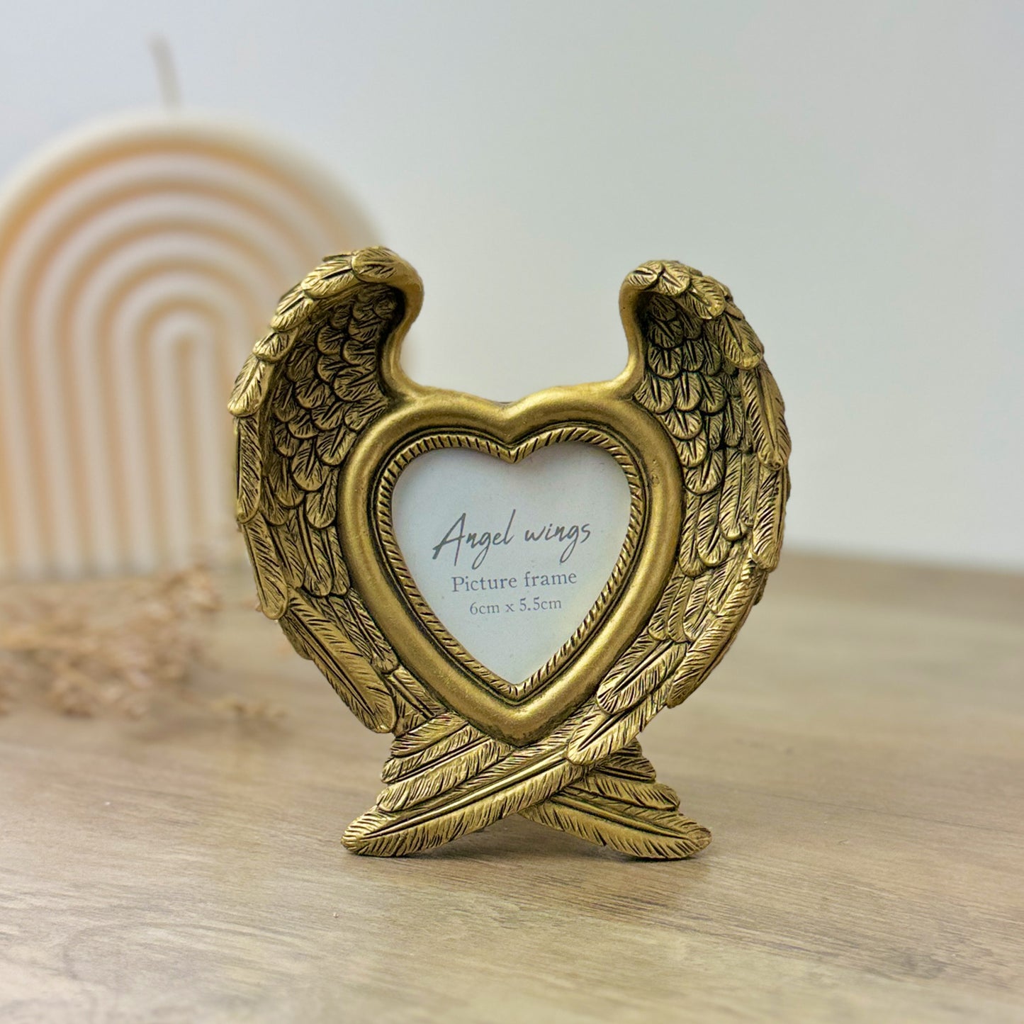 Gold Angel Wings Photo Frame - Gold Picture Frame - Remembrance Gift - Christening Gift