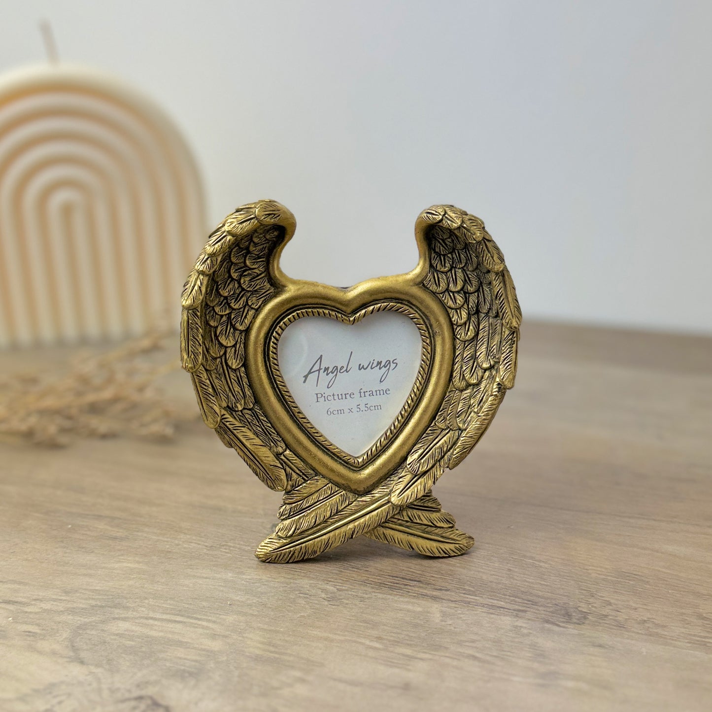 Gold Angel Wings Photo Frame - Gold Picture Frame - Remembrance Gift - Christening Gift