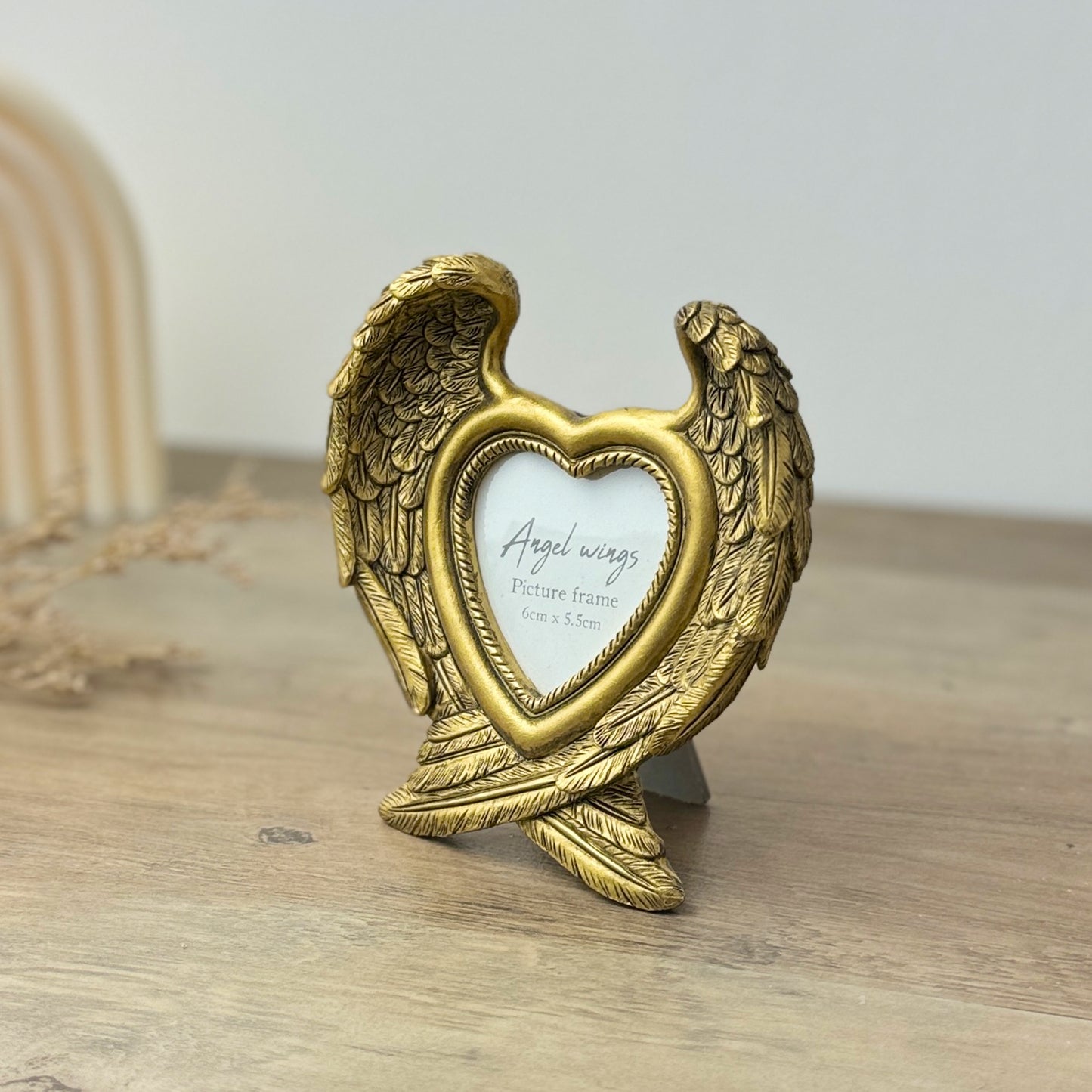 Gold Angel Wings Photo Frame - Gold Picture Frame - Remembrance Gift - Christening Gift