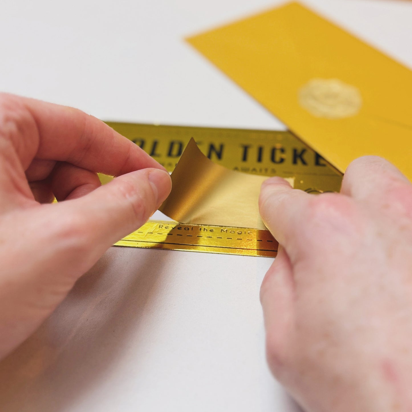 Golden Ticket Gift Voucher - Personalised Concert Ticket - Surprise Holiday Voucher