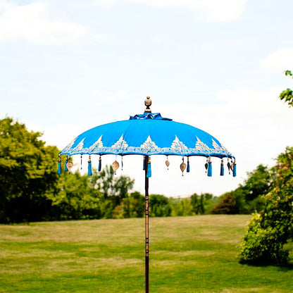 balinese patio umbrella Colourful Boho Garden Parasol – Patio Umbrella