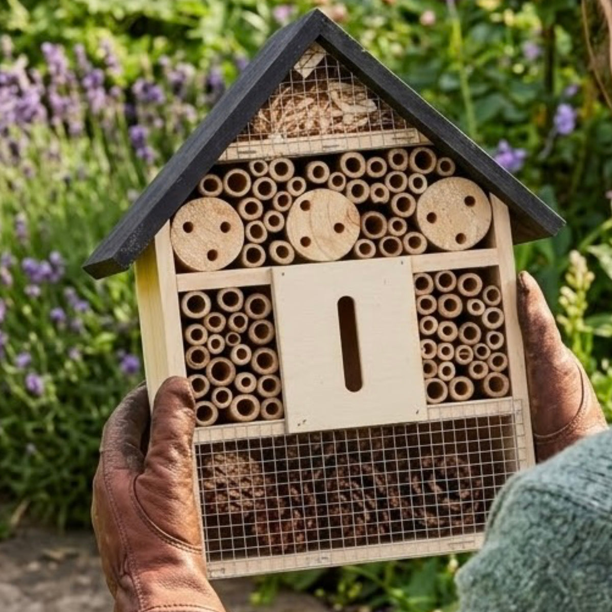 Large Wooden Insect Hotel and Bee Hotel