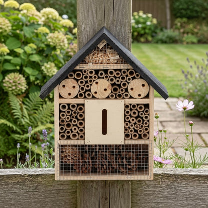 Large Wooden Insect Hotel and Bee Hotel
