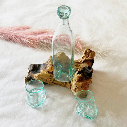 Handmade Molten Glass Whisky Decanter - Father's Day Gift for Dad