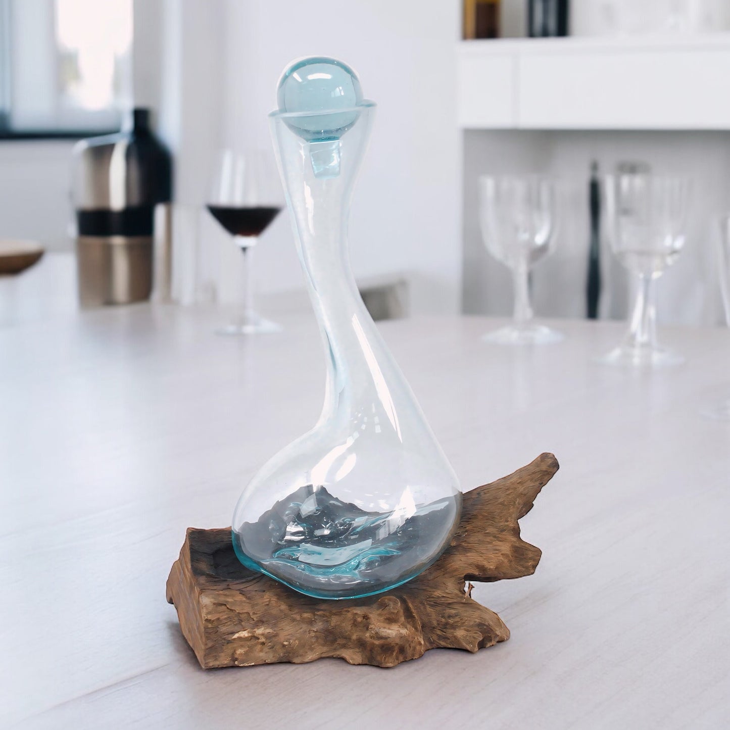 Handmade Molten Glass Whisky Decanter - Father's Day Gift for Dad