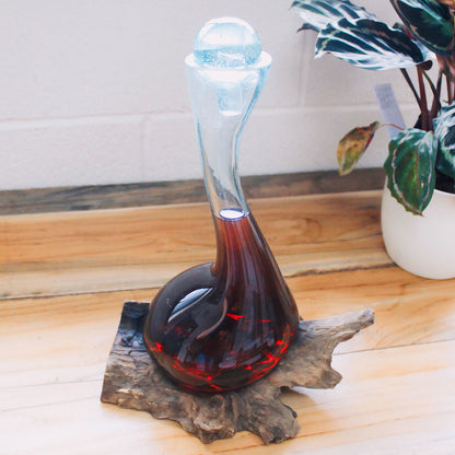 Melted Glass Wine Decanter - Red Wine Decanter - Molten Glass Wine Decanter