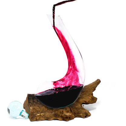 Melted Glass Wine Decanter - Red Wine Decanter - Molten Glass Wine Decanter