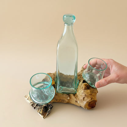 Handmade Molten Glass Whisky Decanter - Father's Day Gift for Dad