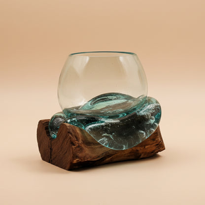 Decorative Molten Glass Bowl, Fruit Bowl and Terrarium