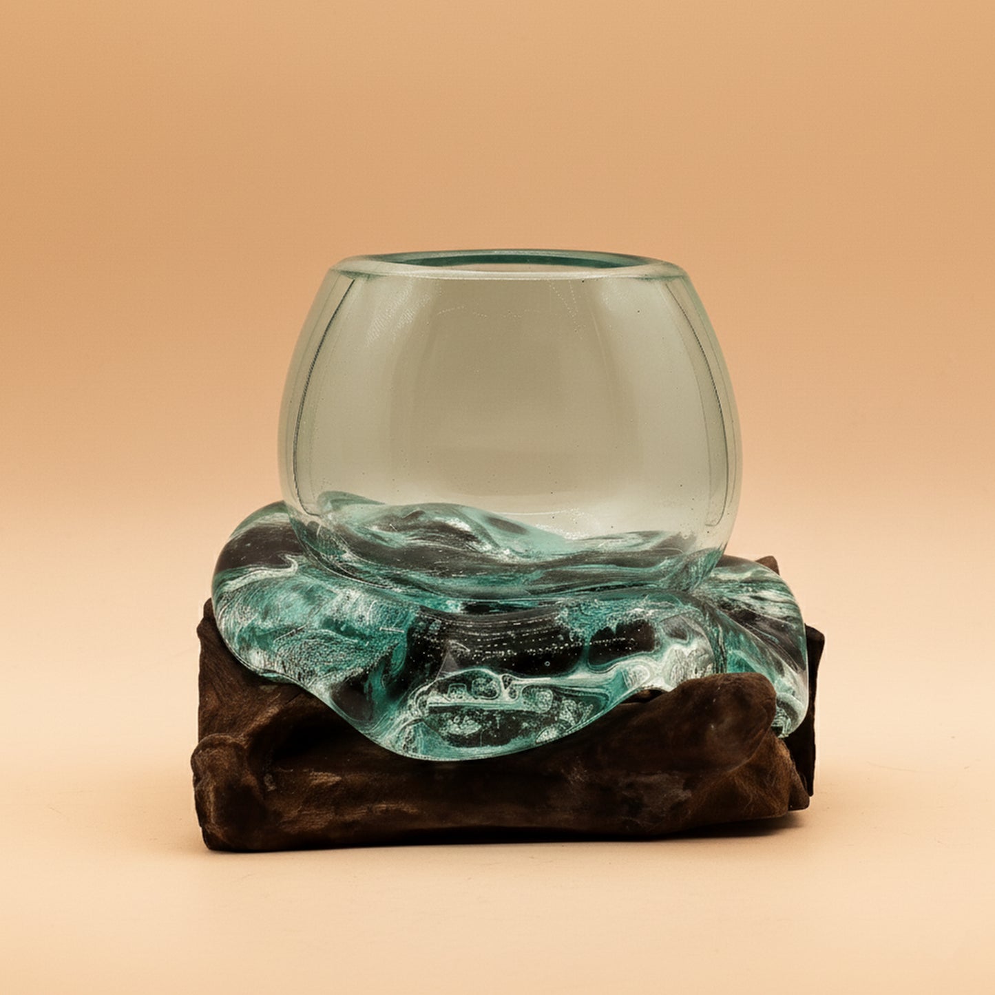 Decorative Molten Glass Bowl, Fruit Bowl and Terrarium