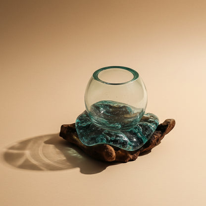 Decorative Molten Glass Bowl, Fruit Bowl and Terrarium