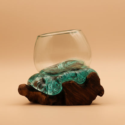 Decorative Molten Glass Bowl, Fruit Bowl and Terrarium