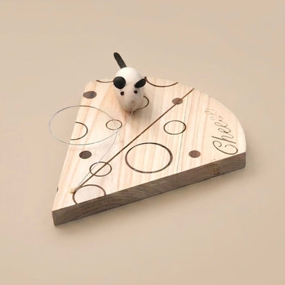 Cheese Board with Wire & Mouse - Cheese Serving Board with Cheese Cutter