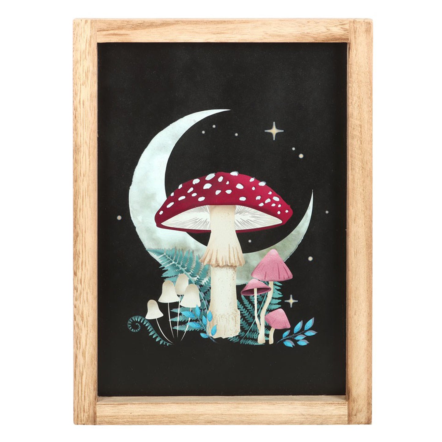 Fairytale Toadstool Framed Print - Woodland Mushroom Wall Art - Hanging Mushroom Art