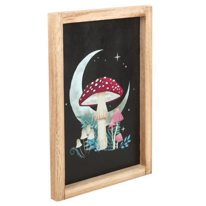 Fairytale Toadstool Framed Print - Woodland Mushroom Wall Art - Hanging Mushroom Art