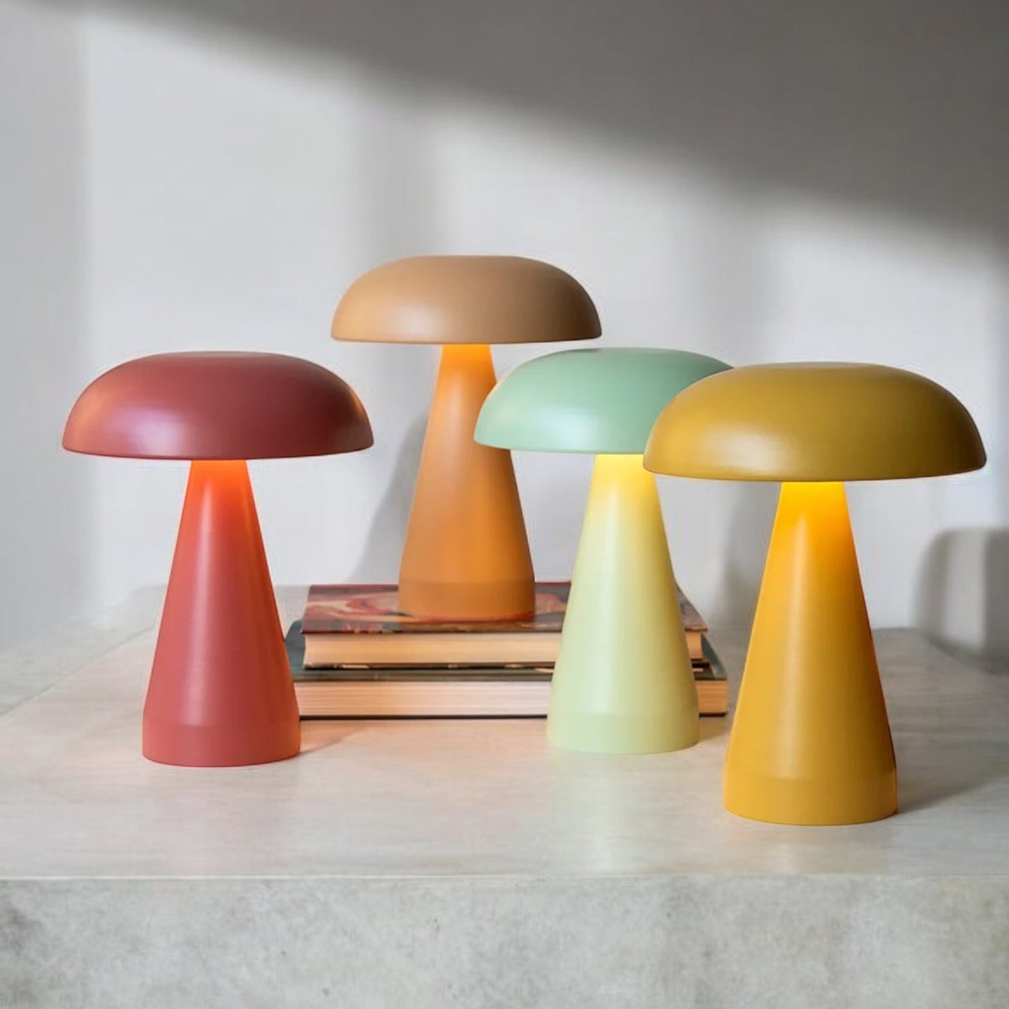 Portable Mushroom Lamp – Dimmable Touch Control Lamp for Camping - Cordless Lamp