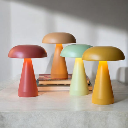 Portable Mushroom Lamp – Dimmable Touch Control Lamp for Camping - Cordless Lamp
