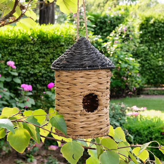 Rattan Bird House – Natural Garden Nesting Box & Gift for Gardeners
