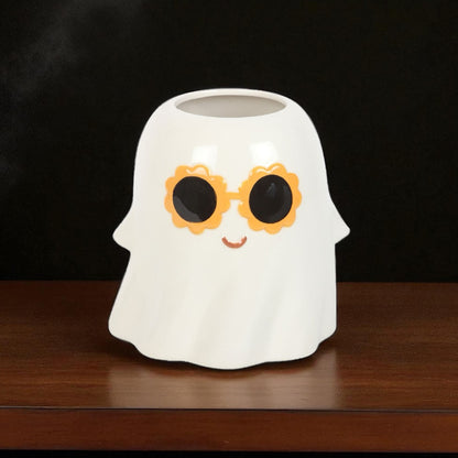 Spooky Ghost Flower Vase - White Halloween Vase