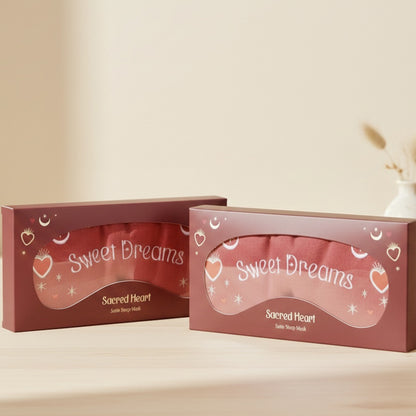 Sweet Dreams Red Eye Mask and Plush Sleep Mask