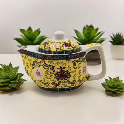 Traditional Ceramic Teapot with Patterns - Loose Leaf Tea Infusion Tea Pot - Gift for Tea Lovers