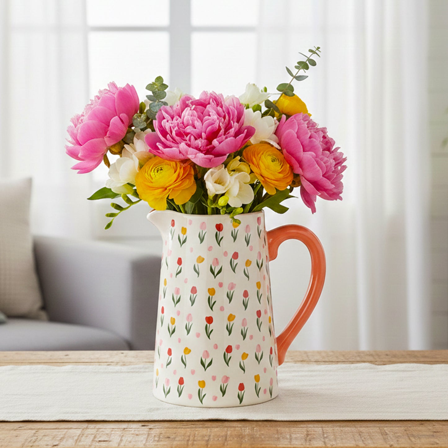 Tulip Flower Vase Gift for Mum - Flower Gift for Wife