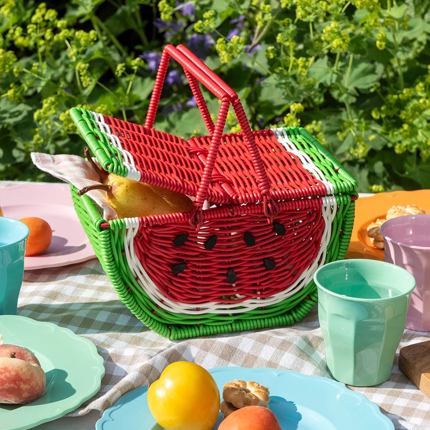 Watermelon Picnic Basket - Summer Picnic Hamper