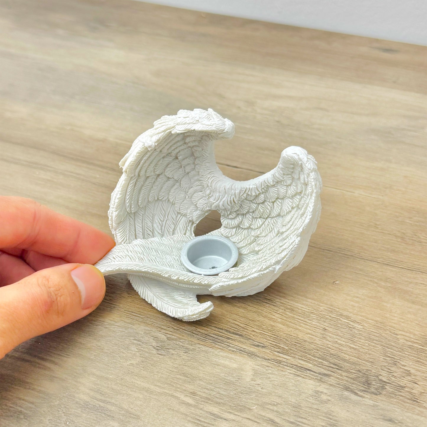 Angel Wing Incense Cone Holder - White Angel Remembrance Gift