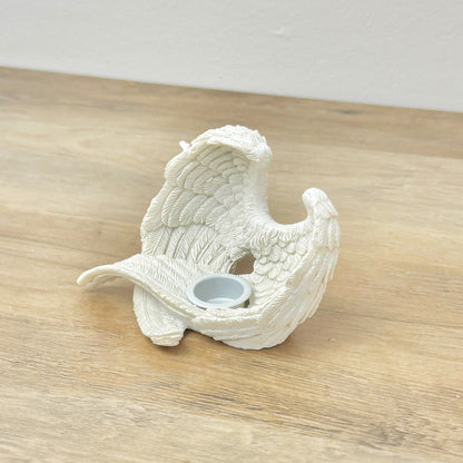 Angel Wing Incense Cone Holder - White Angel Remembrance Gift