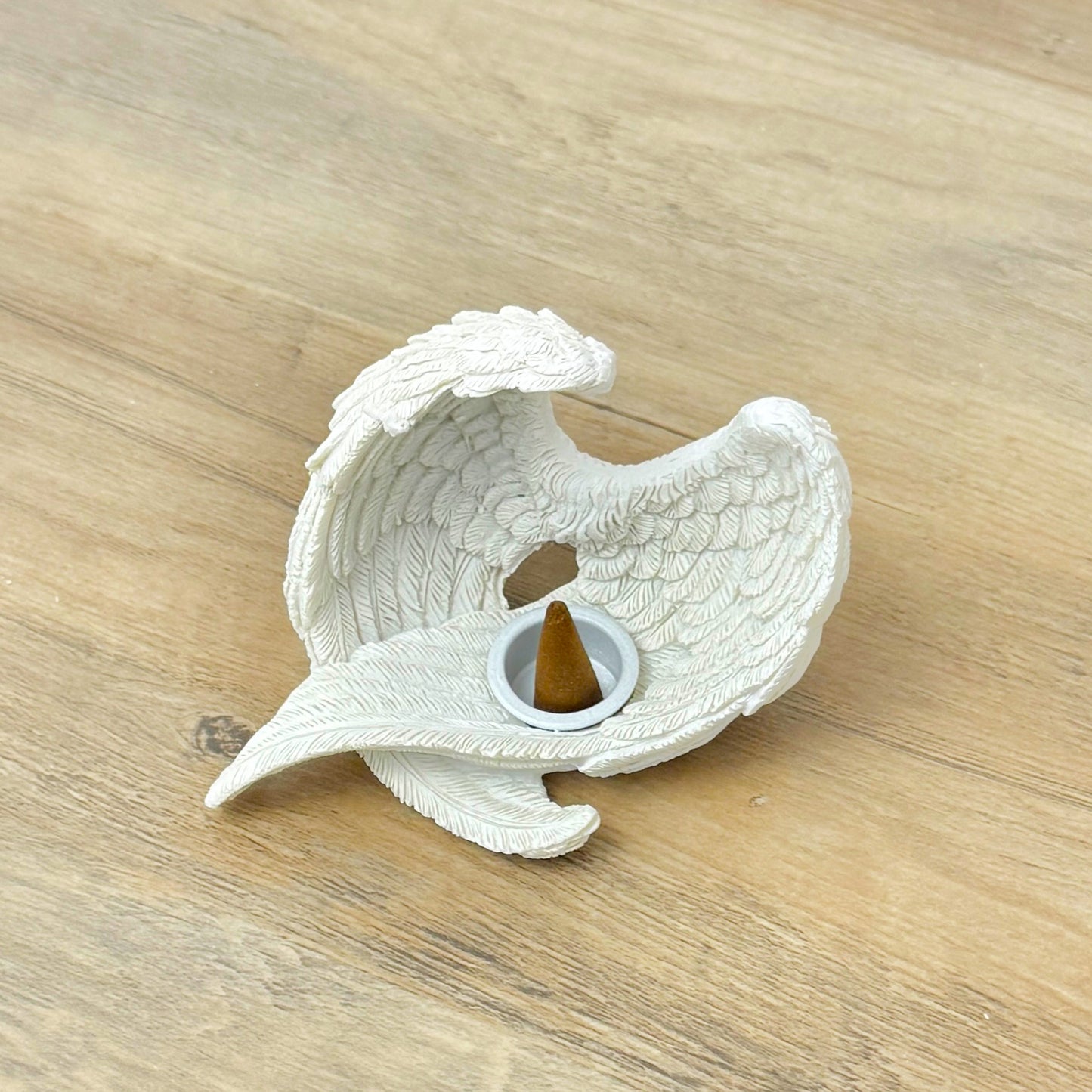 Angel Wing Incense Cone Holder - White Angel Remembrance Gift