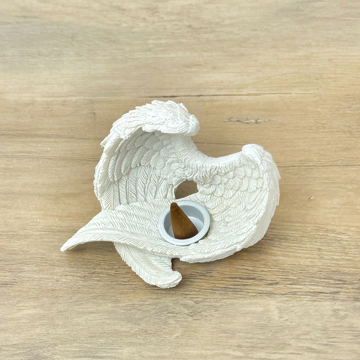 Angel Wing Incense Cone Holder - White Angel Remembrance Gift